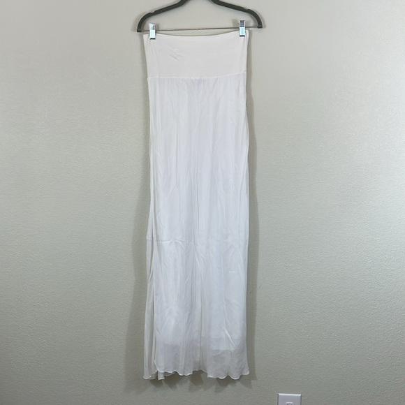 Transit Par-such white chiffon maxi skirt size medium - Picture 4 of 7